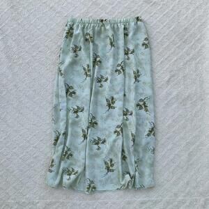 90s Sage Green Midi Skirt
